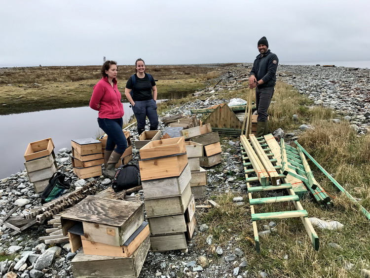The stuff we brought ashore on Gull Island - April 24, 2019 - Ted D'Eon photo