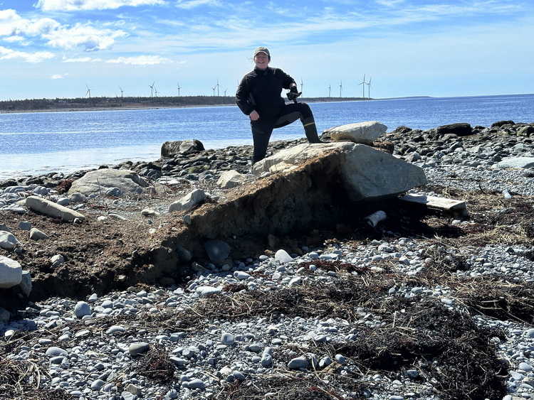 Alexis posing on the south end of the island