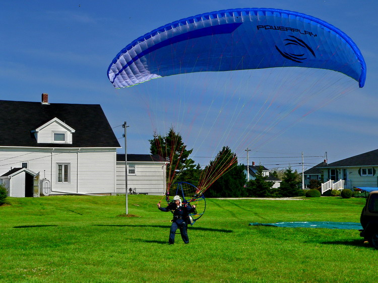 Runing for take-off in Lower West Pubnico, Nova Scotia, August 2, 2009 - Ronnie d'Entremont photo